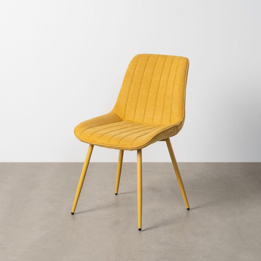 Chaise Jaune Tissu-Métal Ixia 50 cm