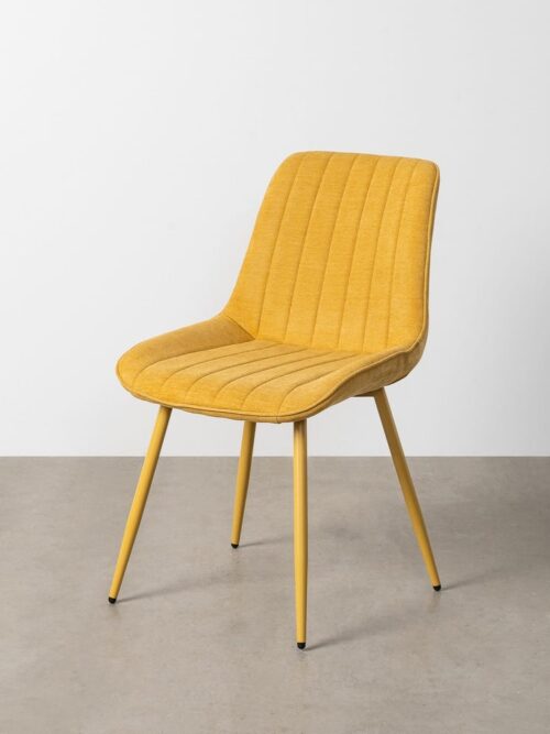Chaise Jaune Tissu-Métal Ixia 50 cm