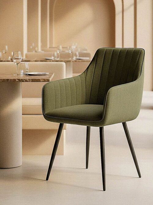 Chaise Vert Tissu-Métal Ixia 55 cm
