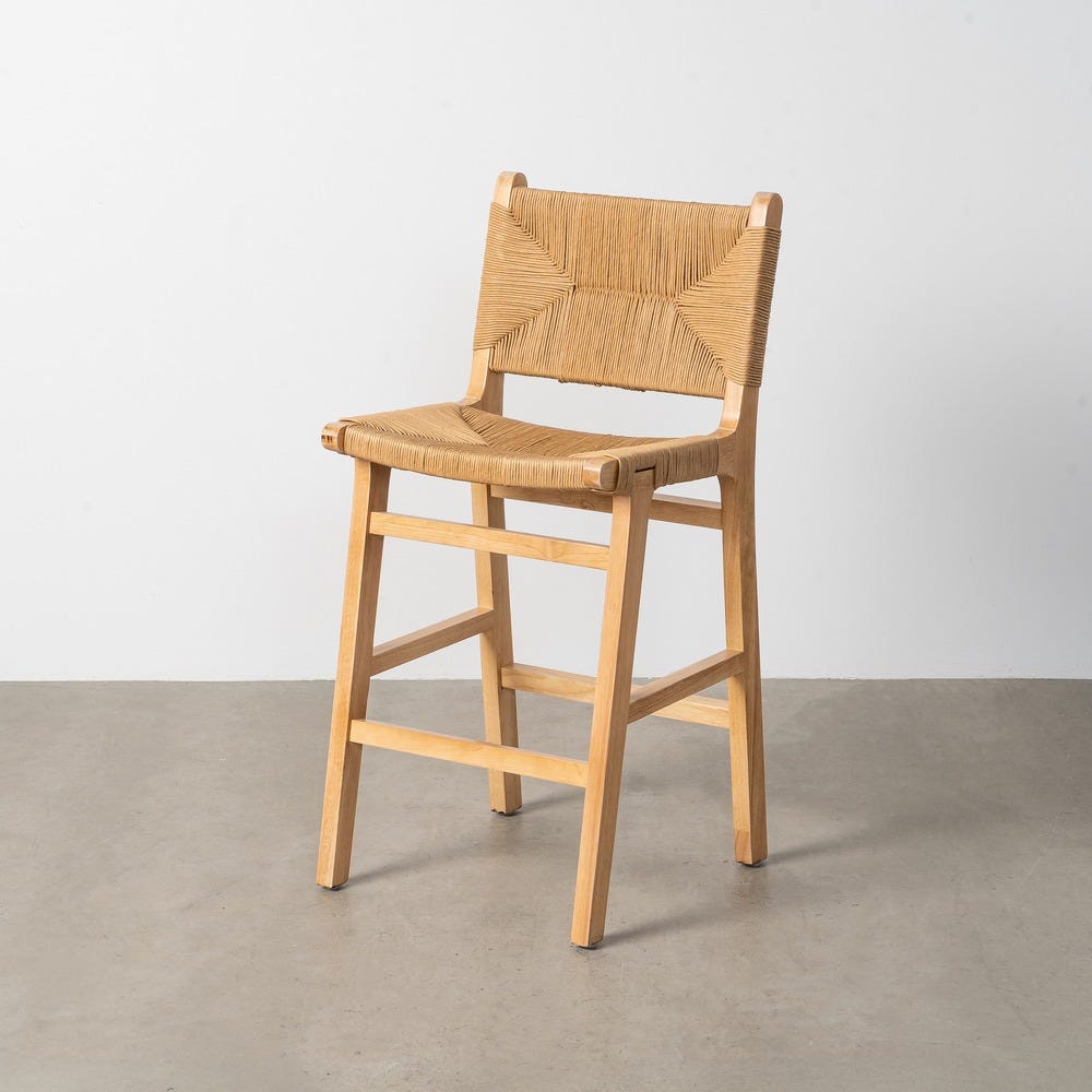 Tabouret Naturel Bois Ixia 45 cm