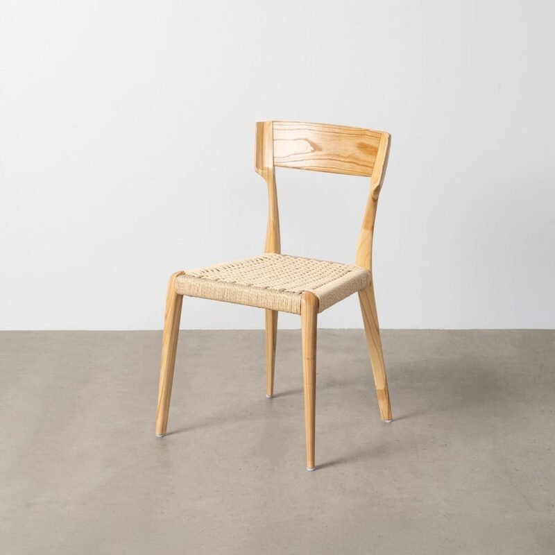 Lot de 2 : Chaise Naturel-Beige Bois Ixia 46 cm