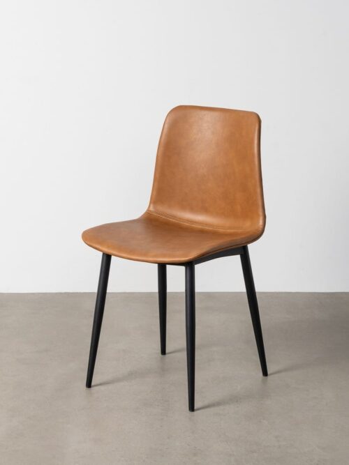 Chaise Camel Métal-Similicuir Ixia 45 cm