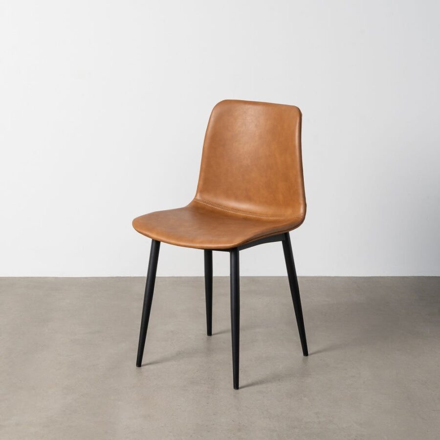 Chaise Camel Métal-Similicuir Ixia 45 cm
