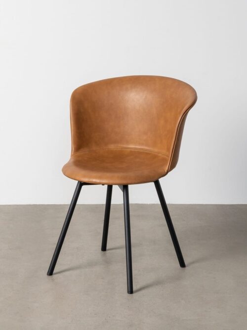 Chaise Camel Métal-Similicuir Ixia 53 cm