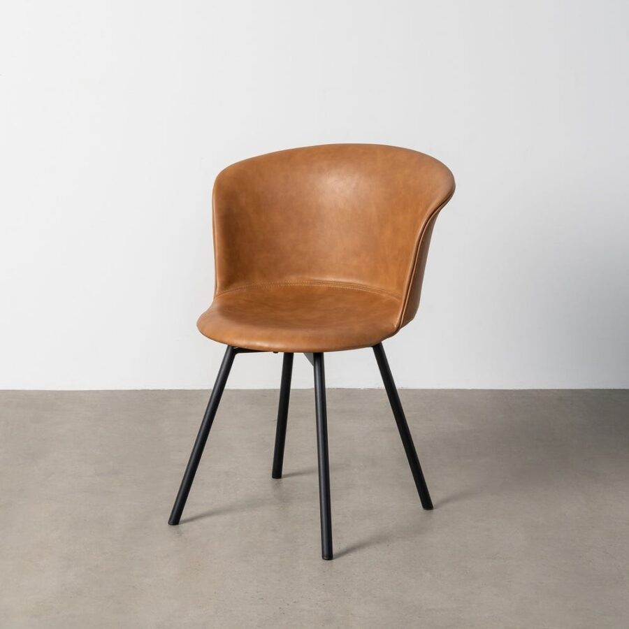 Chaise Camel Métal-Similicuir Ixia 53 cm