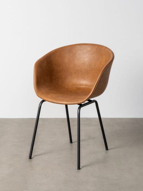 Chaise Camel Métal-Similicuir 59 X 50,50 X 81,50 Ixia