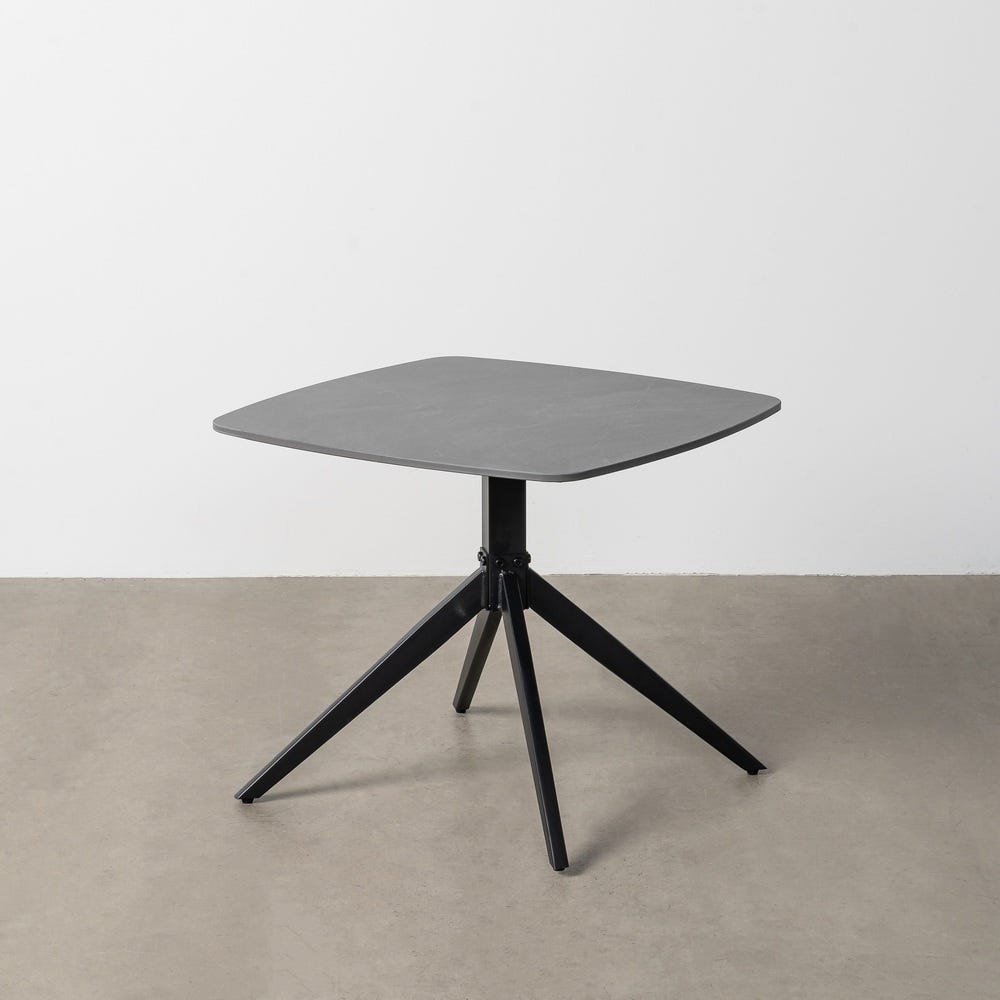 Table Basse Noir Pierre Frittée Ixia 60 cm