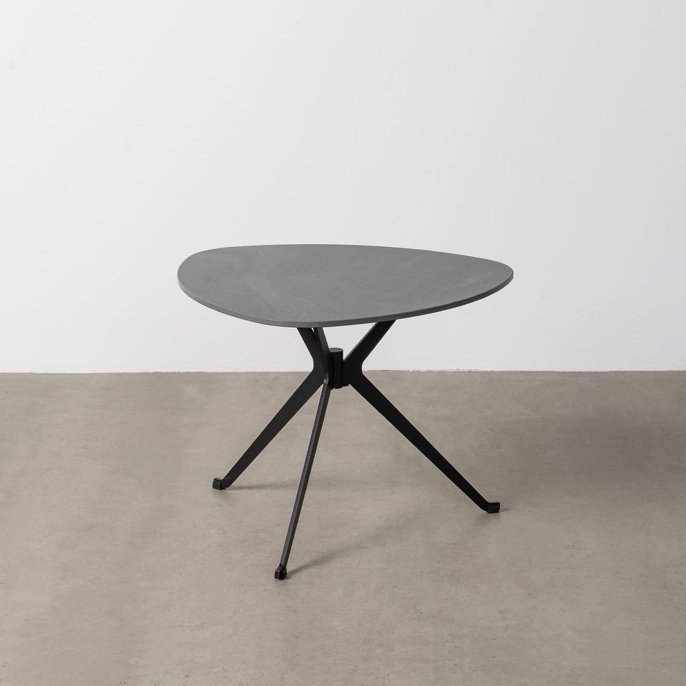 Table Basse Noir Pierre Frittée Ixia 60 cm
