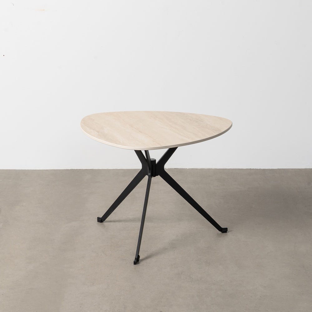 Table Basse Travertin Pierre Frittée Ixia 60 cm