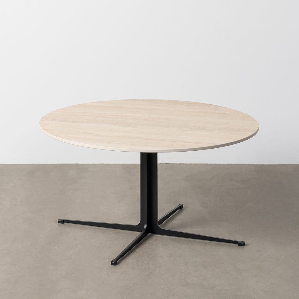 Table Basse Travertin Pierre Frittée Ixia 80 cm