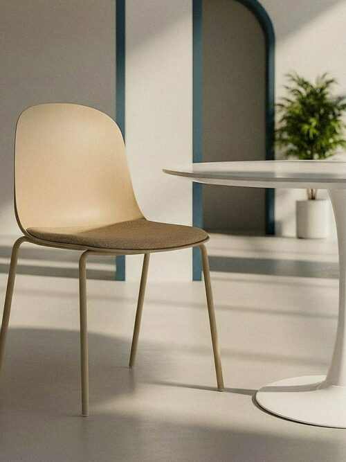 Chaise Kaki Polypropylène-Métal Ixia