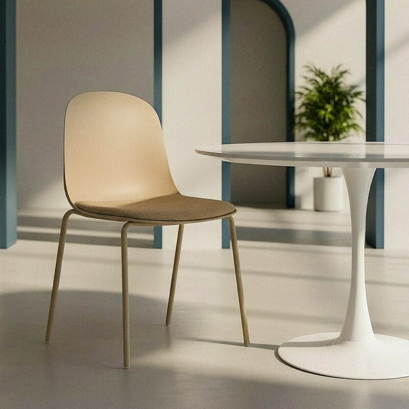 Chaise Kaki Polypropylène-Métal Ixia