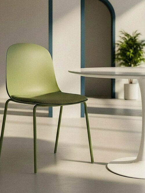 Chaise Vert Polypropylène-Métal Ixia