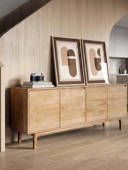 Buffet Manguier Teinte Miel Profond Quatre Portes Ixia 200cm