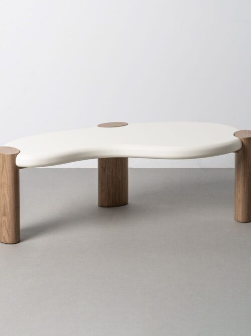 Table Basse Blanc-naturel Ixia 125cm