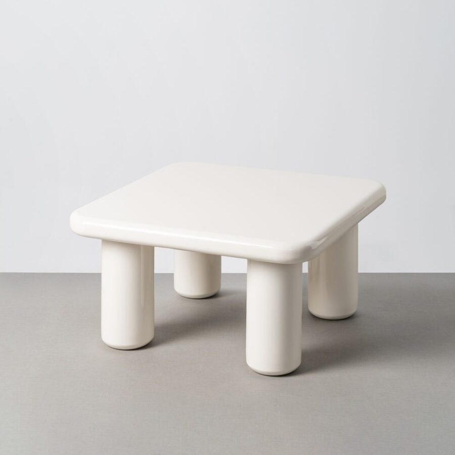 Table Basse Laqué Crème Ixia 78 cm