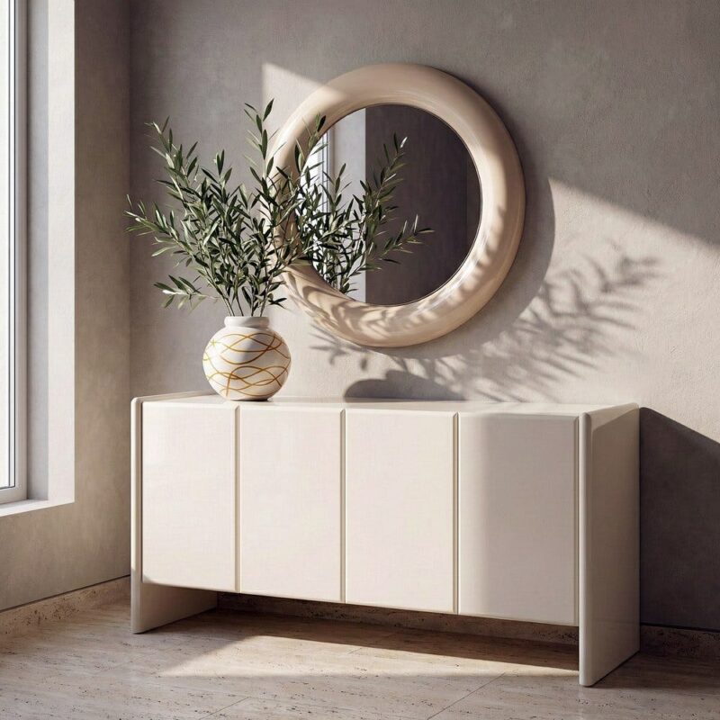Buffet Marbre Crème Push-Pull Ixia 163cm