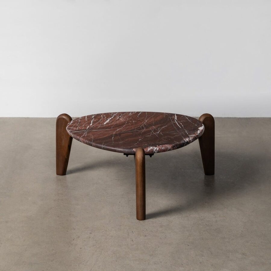 Table Basse Marbre/Bois Ixia 70 cm