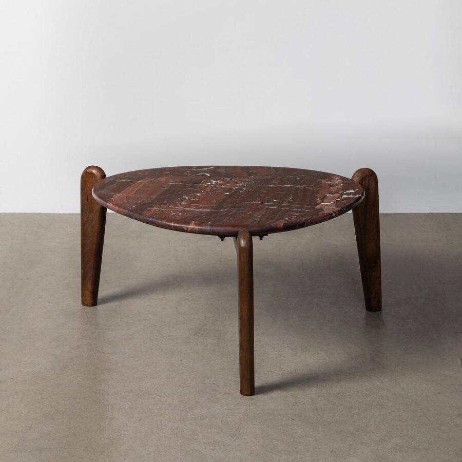 Table Basse Marbre/Bois Ixia 82 cm