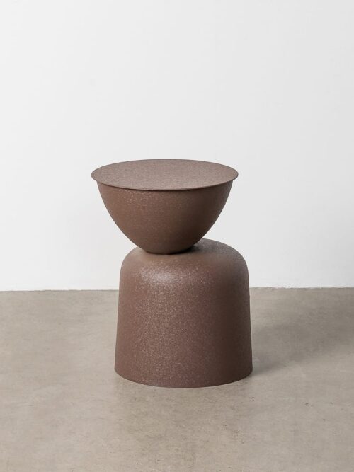 Table d'Appoint Marron Brutaliste Ixia 36cm