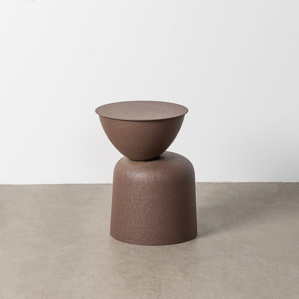 Petit Table Marron Acier Ixia 36 cm