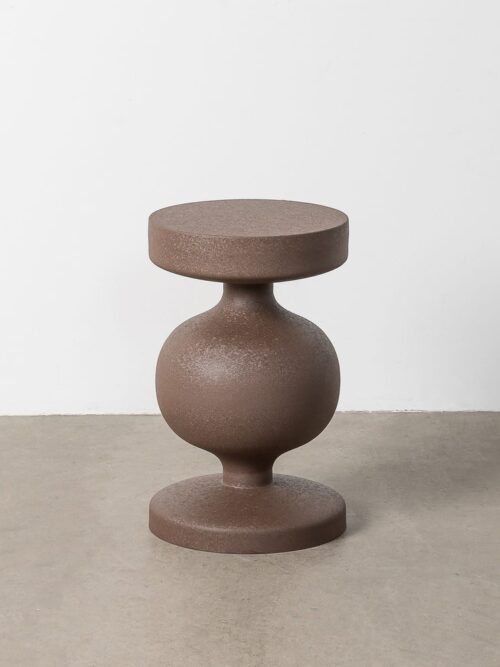 Table d'Appoint Marron Brutaliste Ixia 33cm