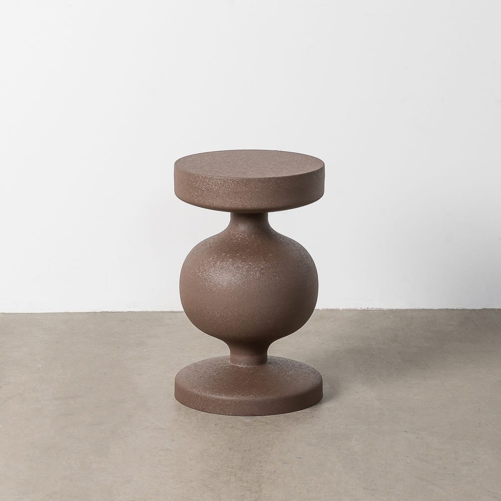 Petit Table Marron Acier Ixia 33 cm