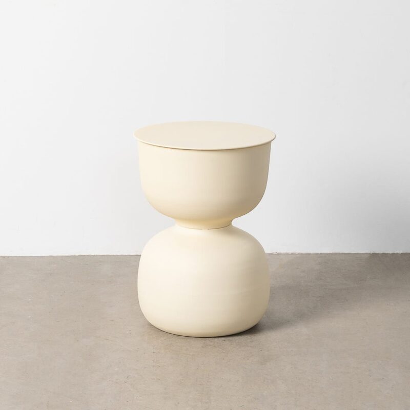 Table d'Appoint Blanc Cassé Ixia 38cm