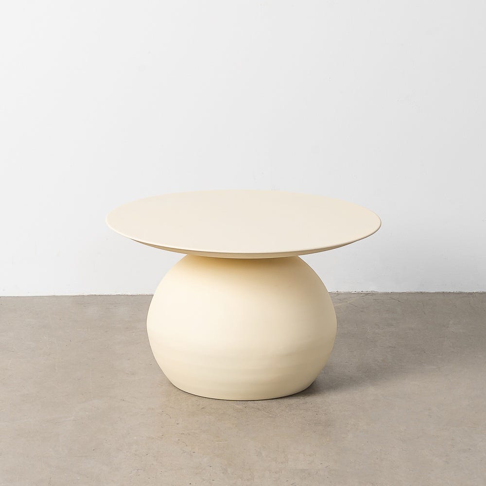Table Basse Blanc Cassé Ixia 60cm