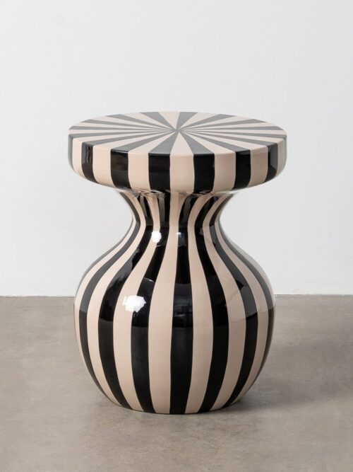 Table d'Appoint Blanc-noire Ixia 38cm