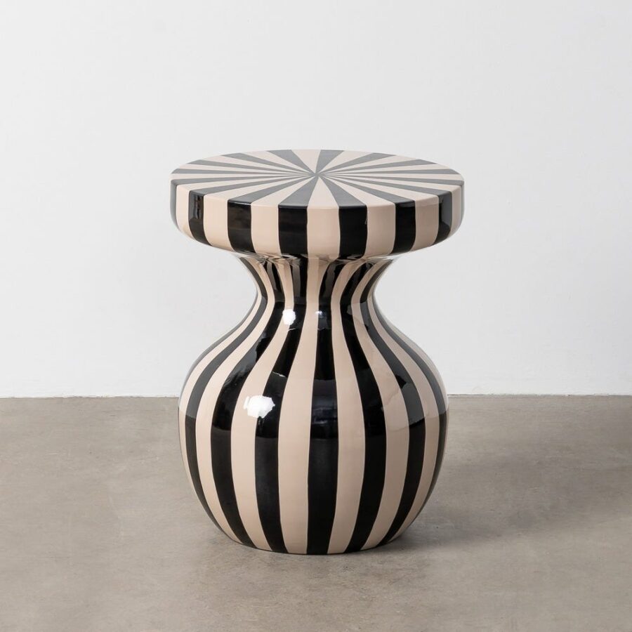 Table d'Appoint Blanc-noire Ixia 38cm