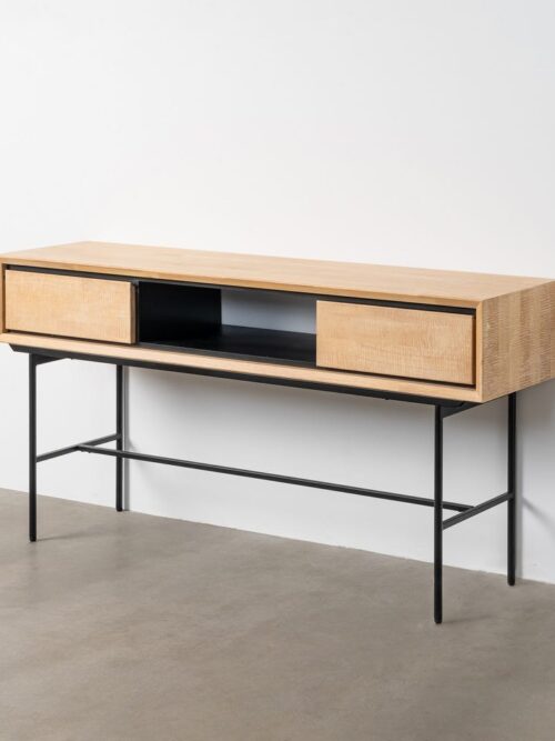 Console Bois De Caucho Et Fer Sintra Ixia 150cm