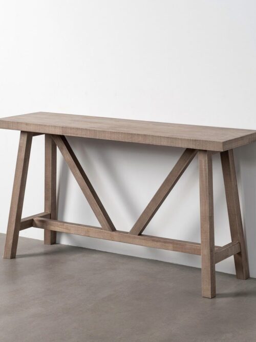 Console Bois Naturel Pin Et Caucho Ixia 140cm