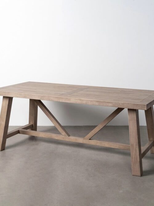 Table À Manger Massif De Pin Et Caucho Ixia 200cm