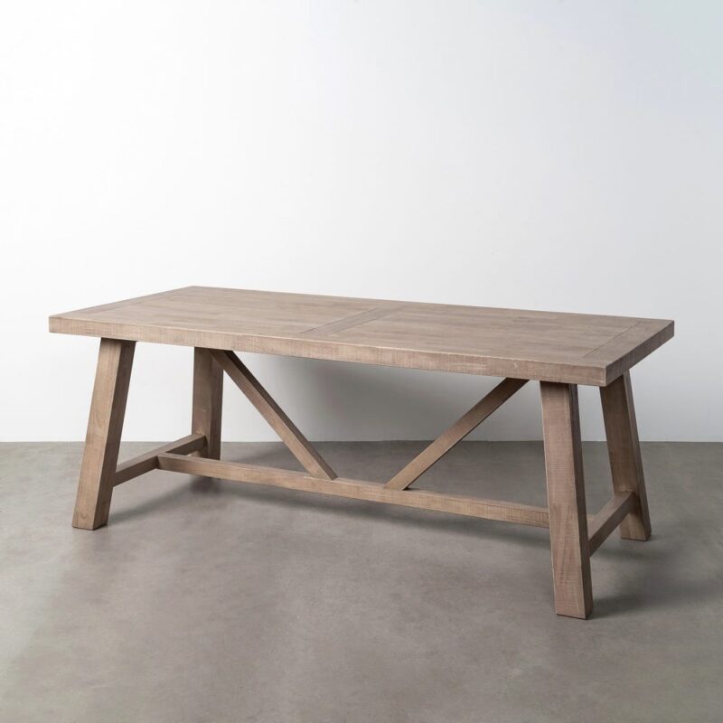 Table À Manger Massif De Pin Et Caucho Ixia 200cm