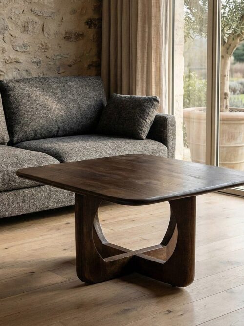 Table Basse Manguier Brutaliste Ixia 80cm