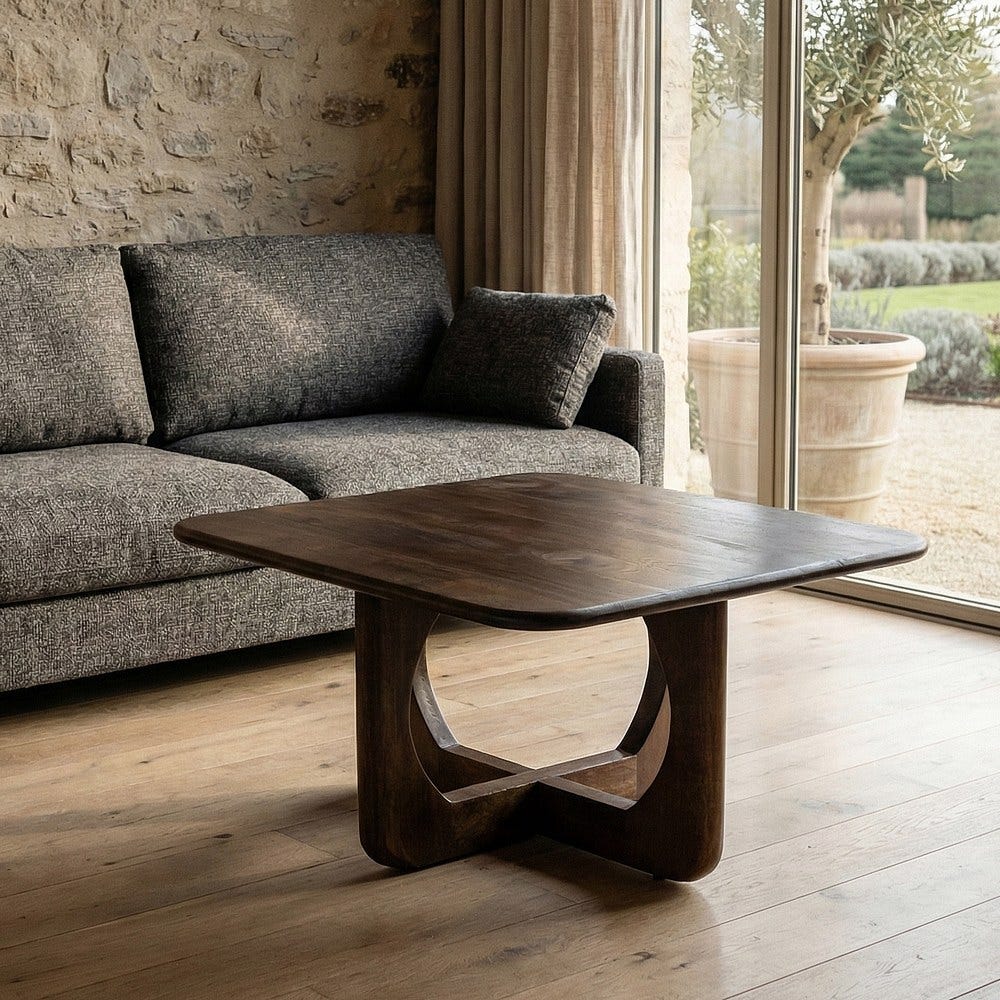 Table Basse Miel Manguier Ixia 80 cm
