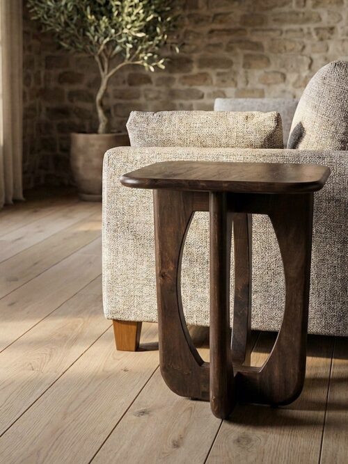 Table d'Appoint Manguier Brutaliste Ixia 45cm
