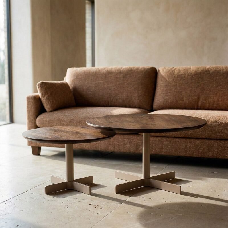 Table Basse Beige-brun 80cm