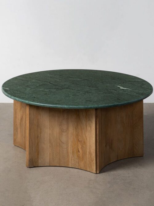 Table Basse Manguier Naturel-vert Brutaliste Ixia 97cm