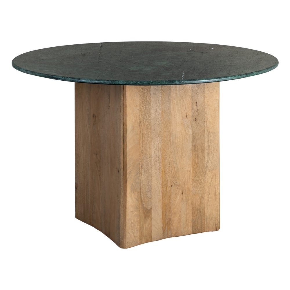Table à Manger Manguier Naturel-vert Brutaliste Ixia 115cm – Image 2
