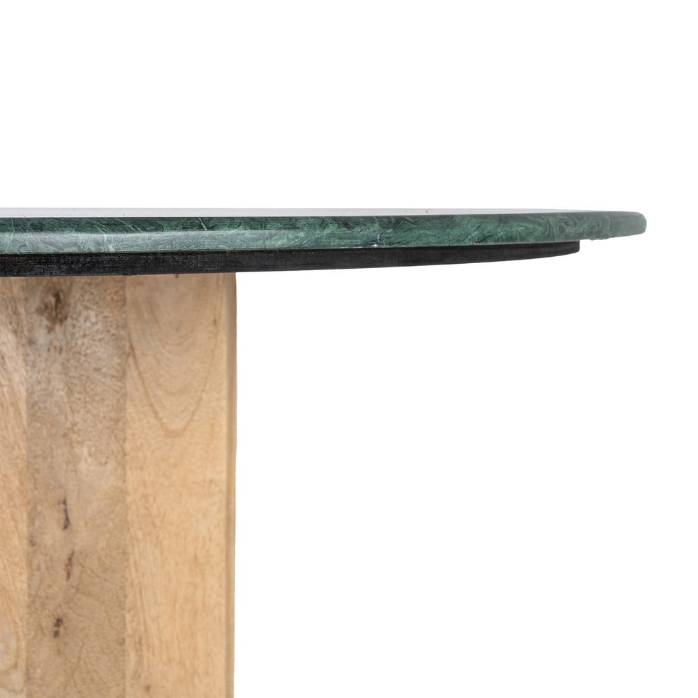 Table à Manger Manguier Naturel-vert Brutaliste Ixia 115cm – Image 5