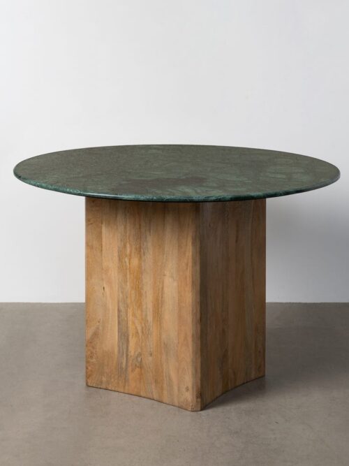 Table à Manger Manguier Naturel-vert Brutaliste Ixia 115cm