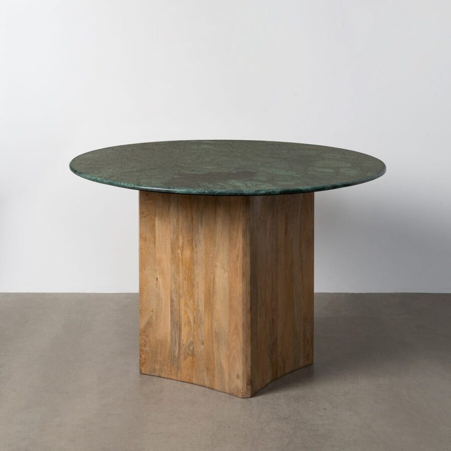Table à Manger Manguier Naturel-vert Brutaliste Ixia 115cm