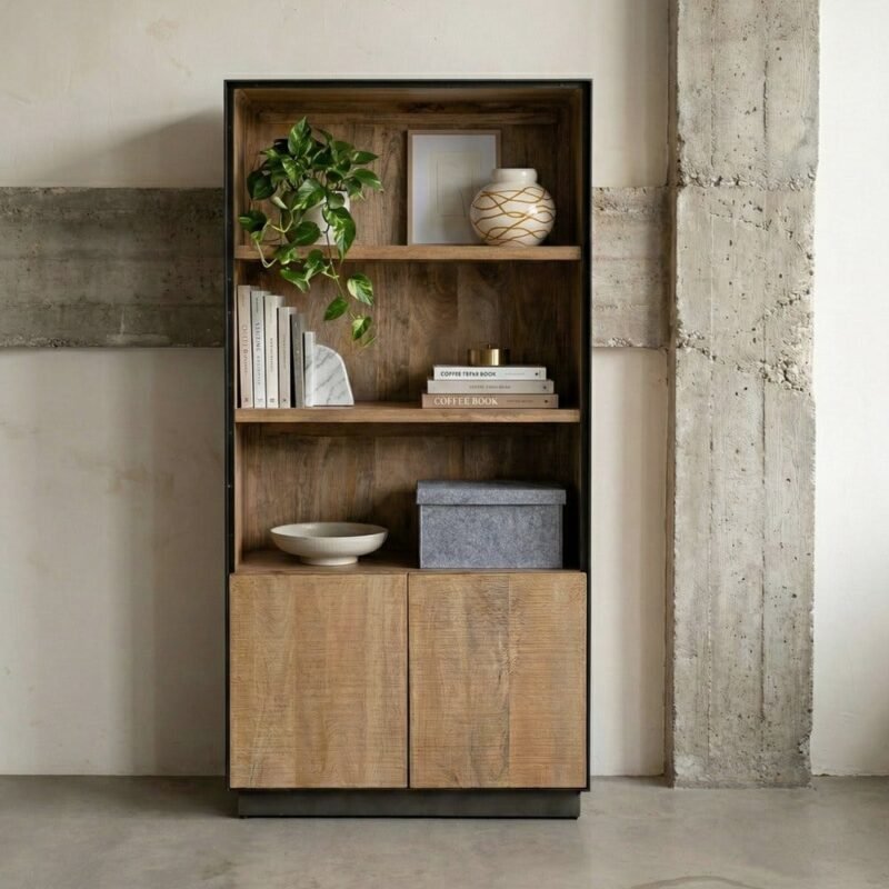 Bibliothèque Manguier Massif Fer Ohio Ixia 180cm