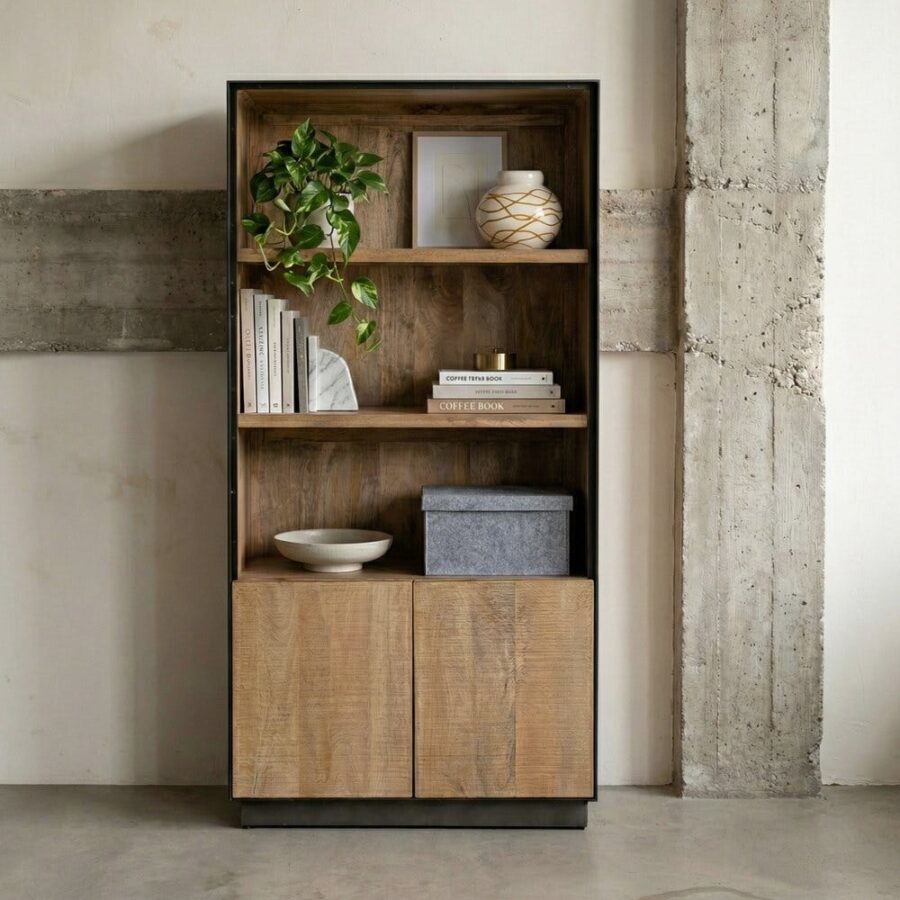 Bibliothèque Manguier Massif Fer Ohio Ixia 180cm