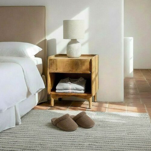 Table De Chevet Manguier Brun Miel Galt Ixia 45cm