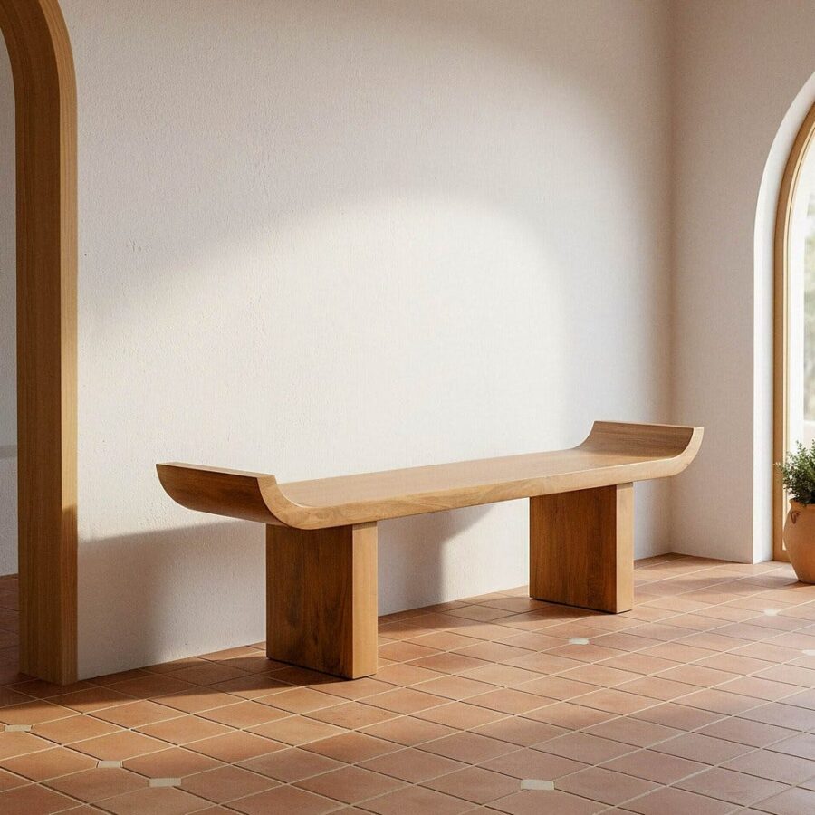 Banc Manguier Massif Extrémités Courbes Ixia 160cm