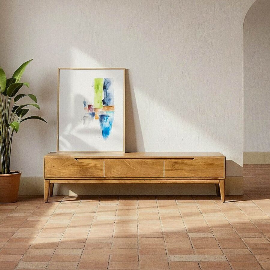Meuble De Télévision Naturel Ixia 160 cm