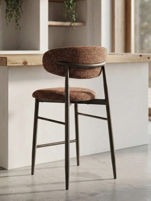 Tabouret Tuile Tissu-Métal Ixia